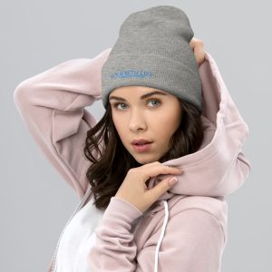 live your beth life embroidery cuffed beanie