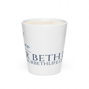 live your beth life latte mug