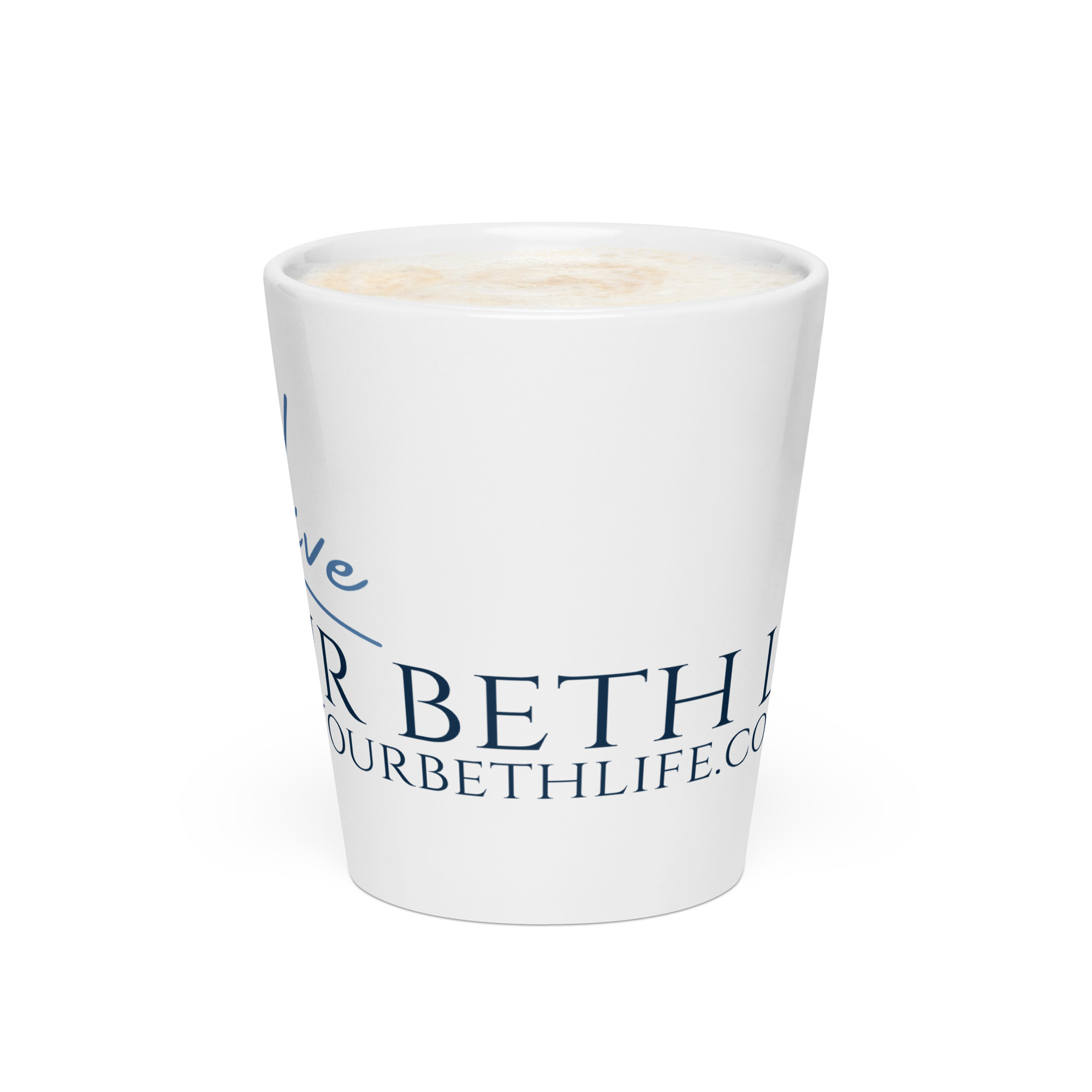 live your beth life latte mug