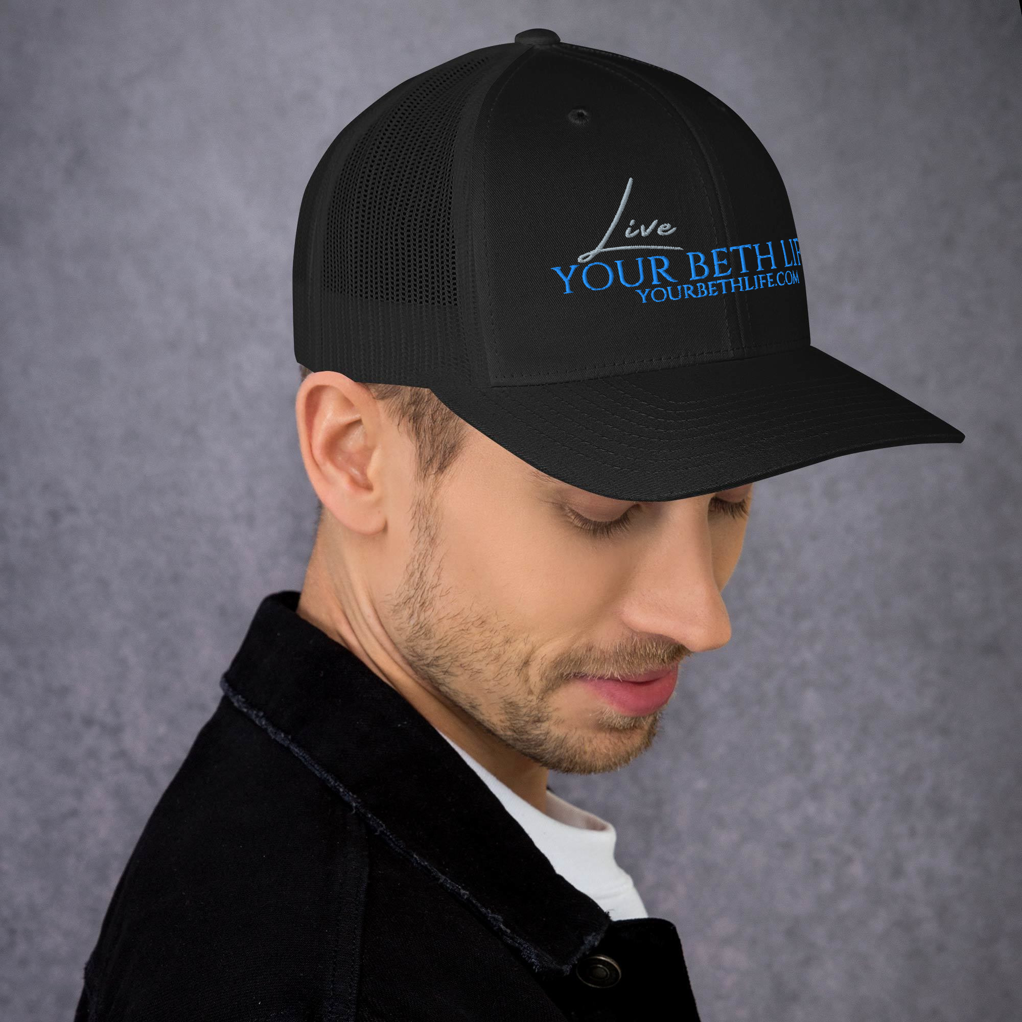 live your beth life embroidery trucker cap live your beth life embroidery trucker cap