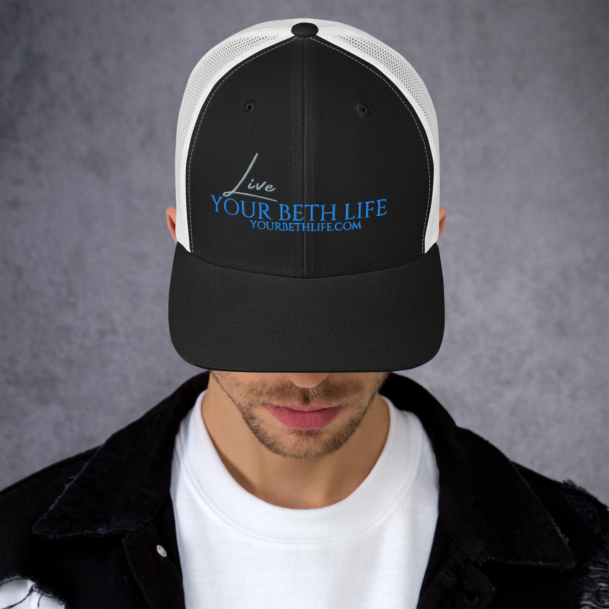live your beth life embroidery trucker cap live your beth life embroidery trucker cap