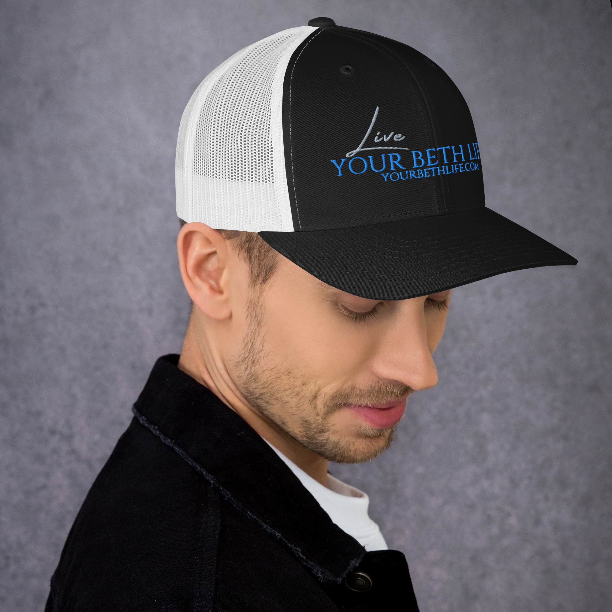 live your beth life embroidery trucker cap live your beth life embroidery trucker cap