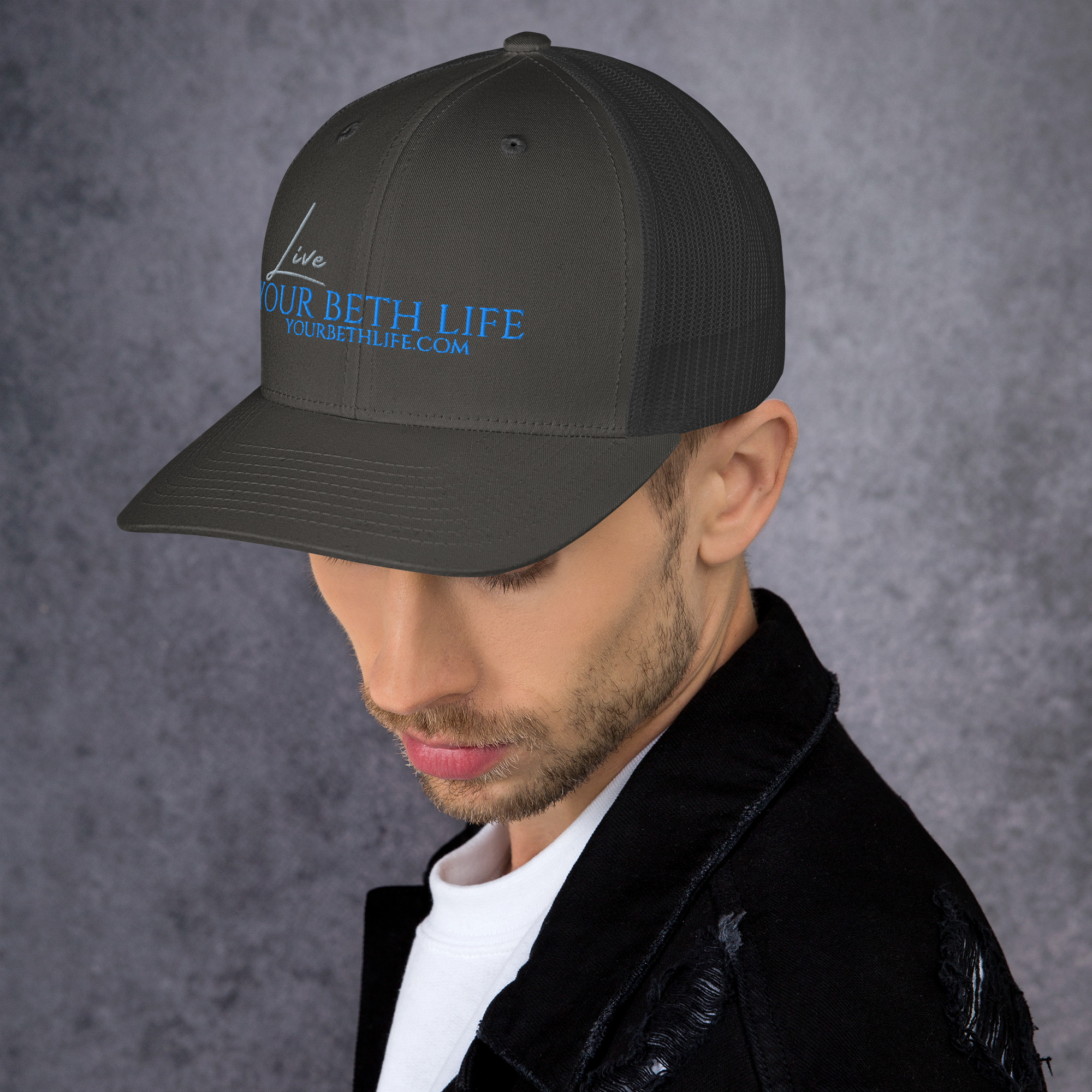 live your beth life embroidery trucker cap live your beth life embroidery trucker cap