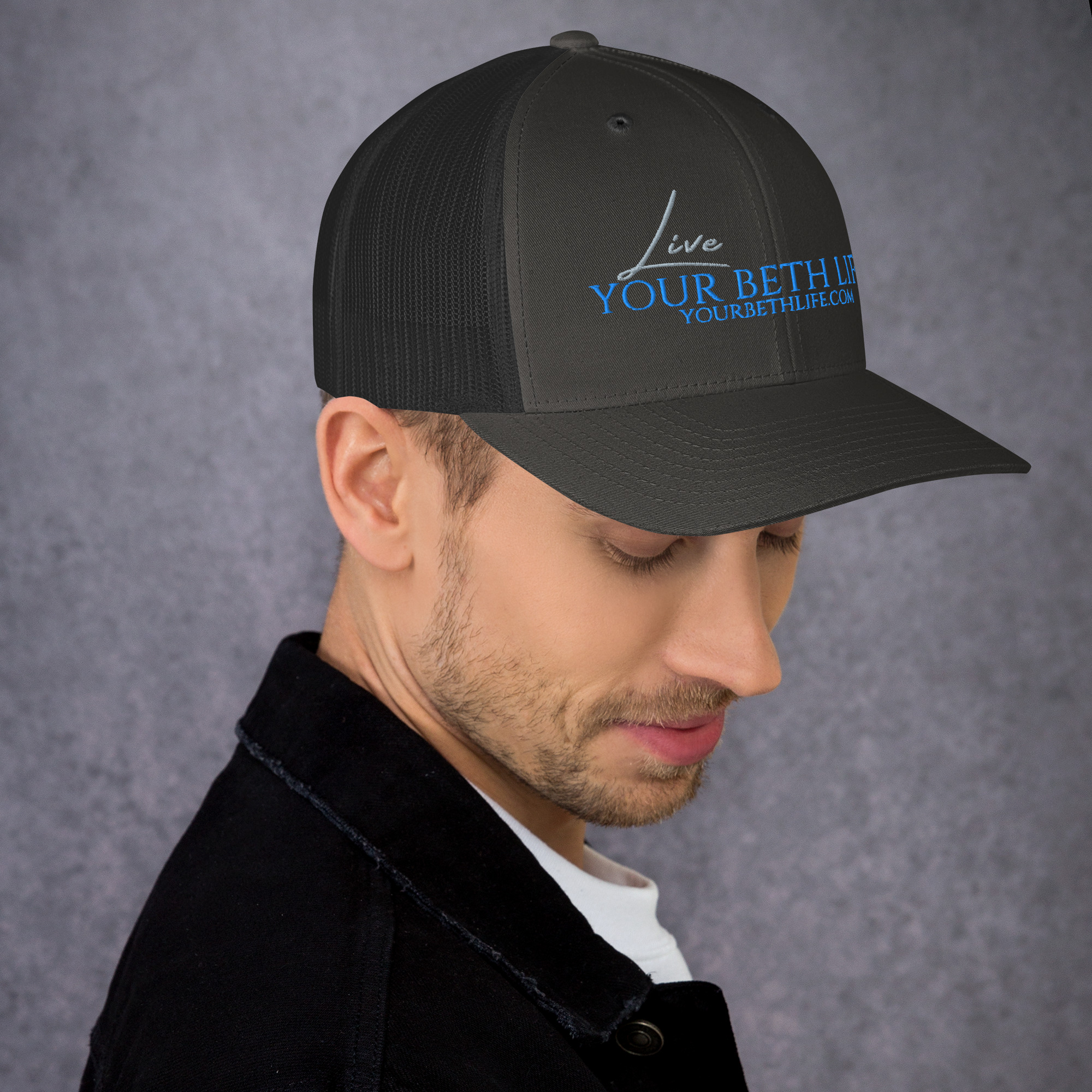 live your beth life embroidery trucker cap live your beth life embroidery trucker cap