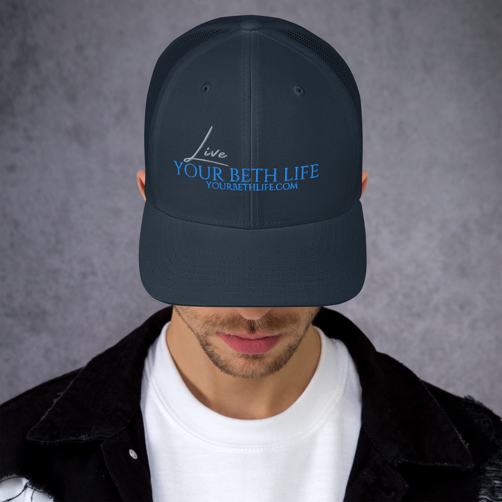 live your beth life embroidery trucker cap live your beth life embroidery trucker cap