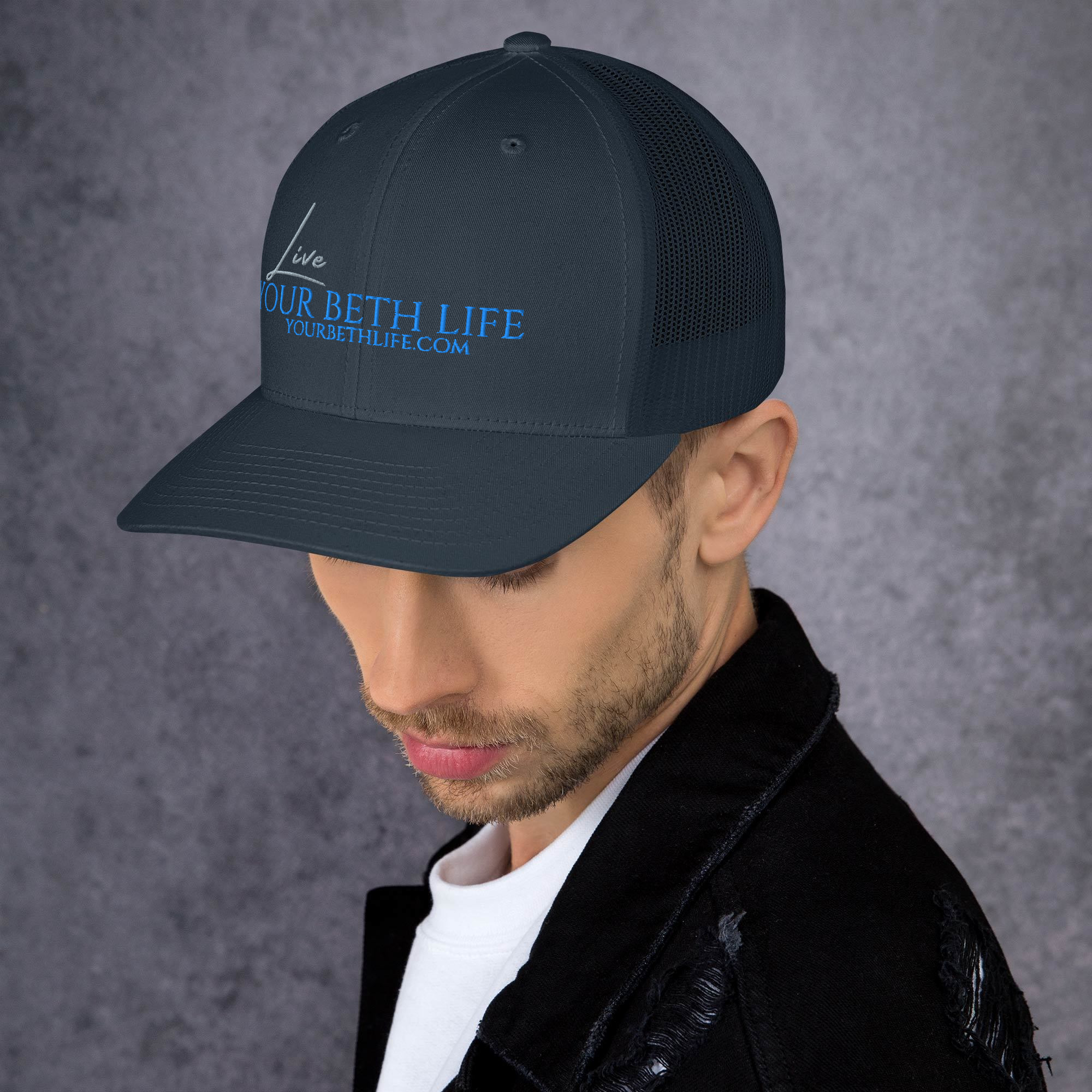 live your beth life embroidery trucker cap live your beth life embroidery trucker cap