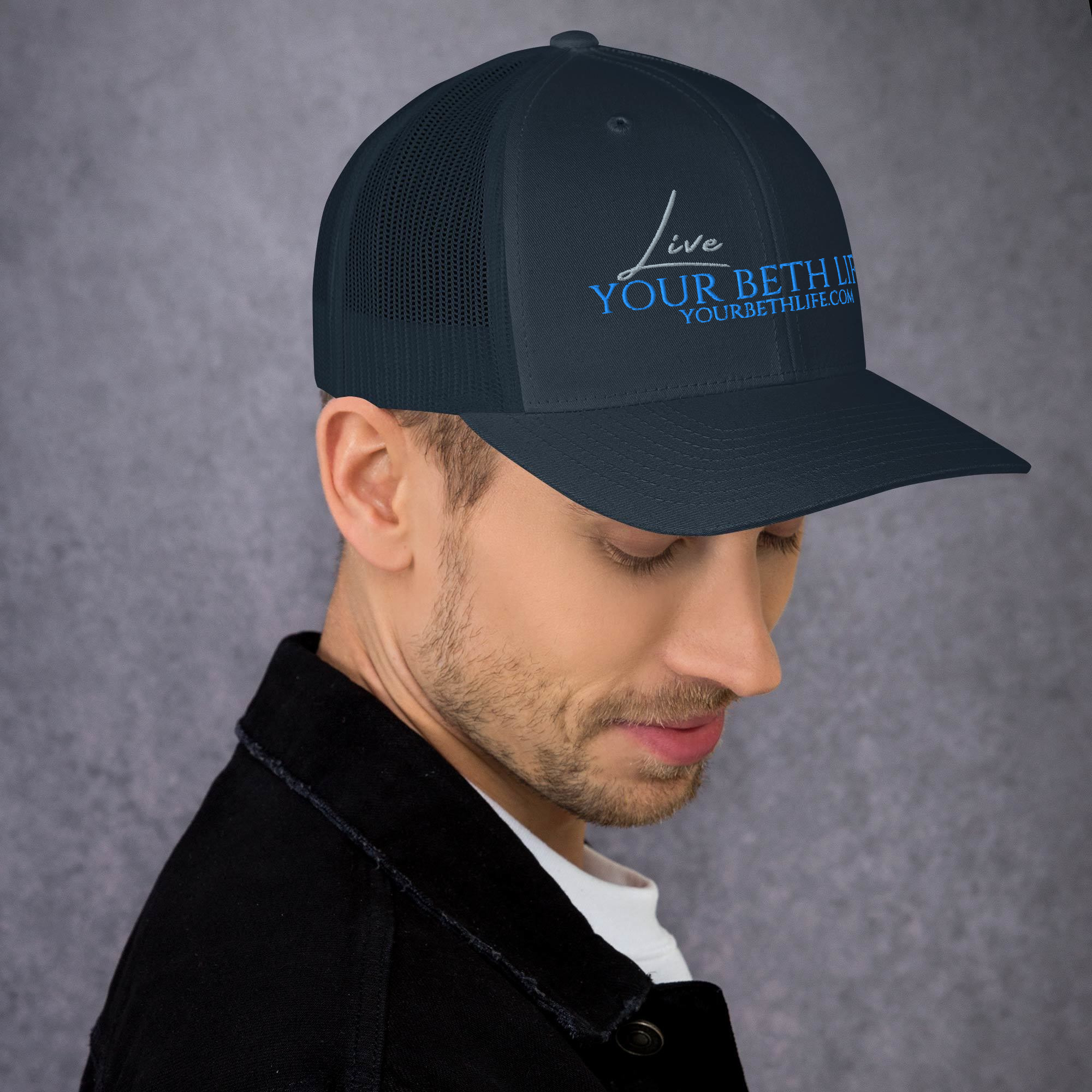 live your beth life embroidery trucker cap live your beth life embroidery trucker cap
