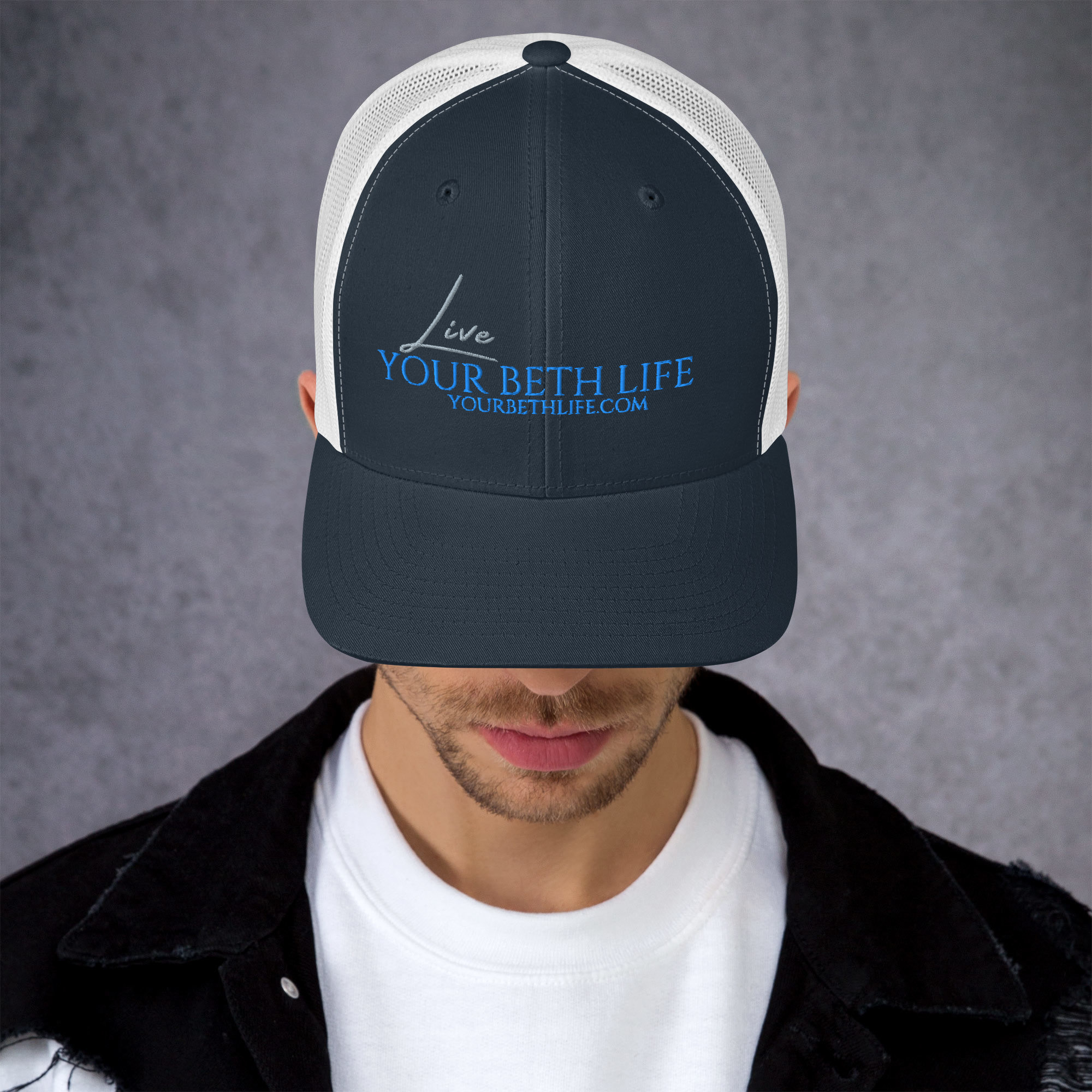 live your beth life embroidery trucker cap live your beth life embroidery trucker cap