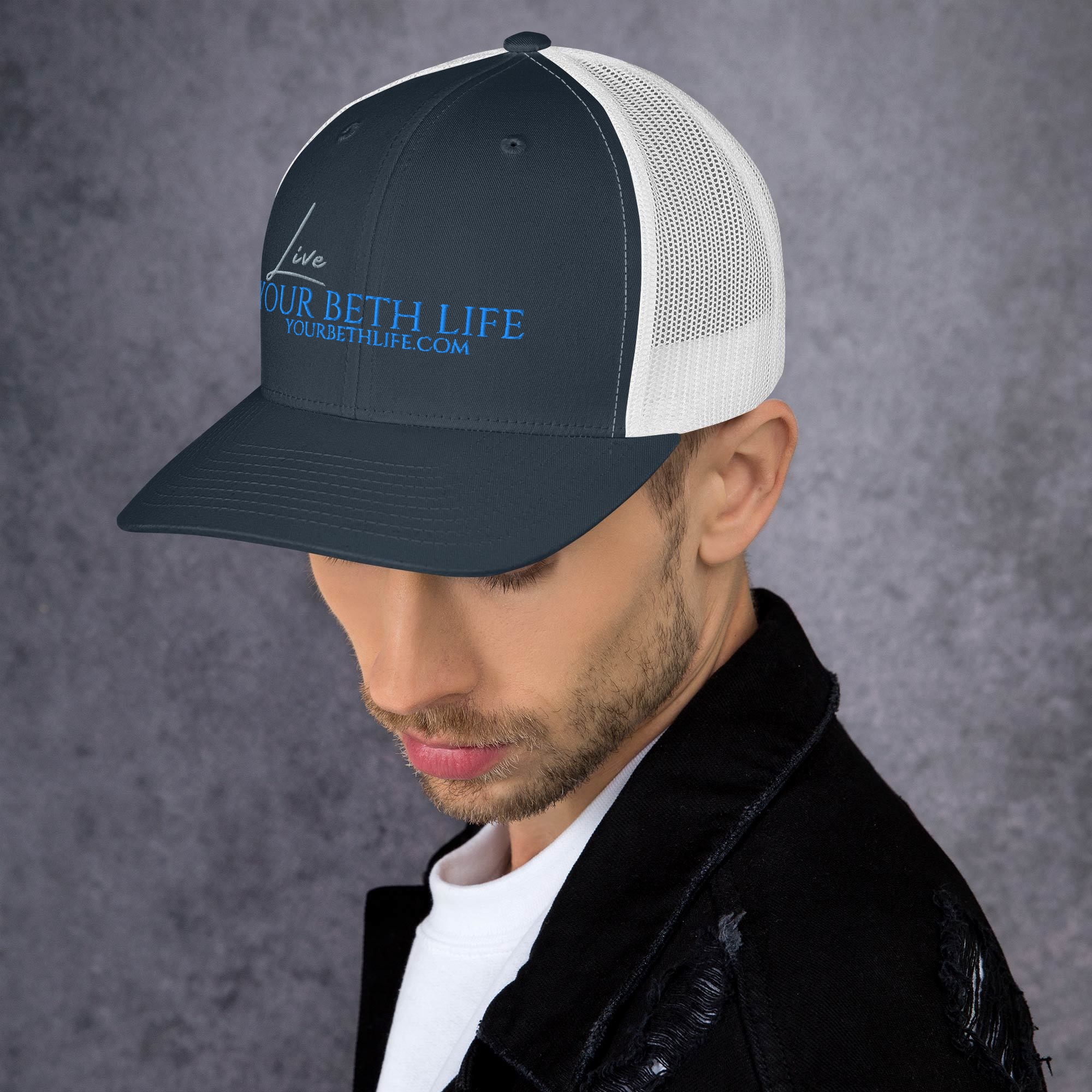 live your beth life embroidery trucker cap live your beth life embroidery trucker cap