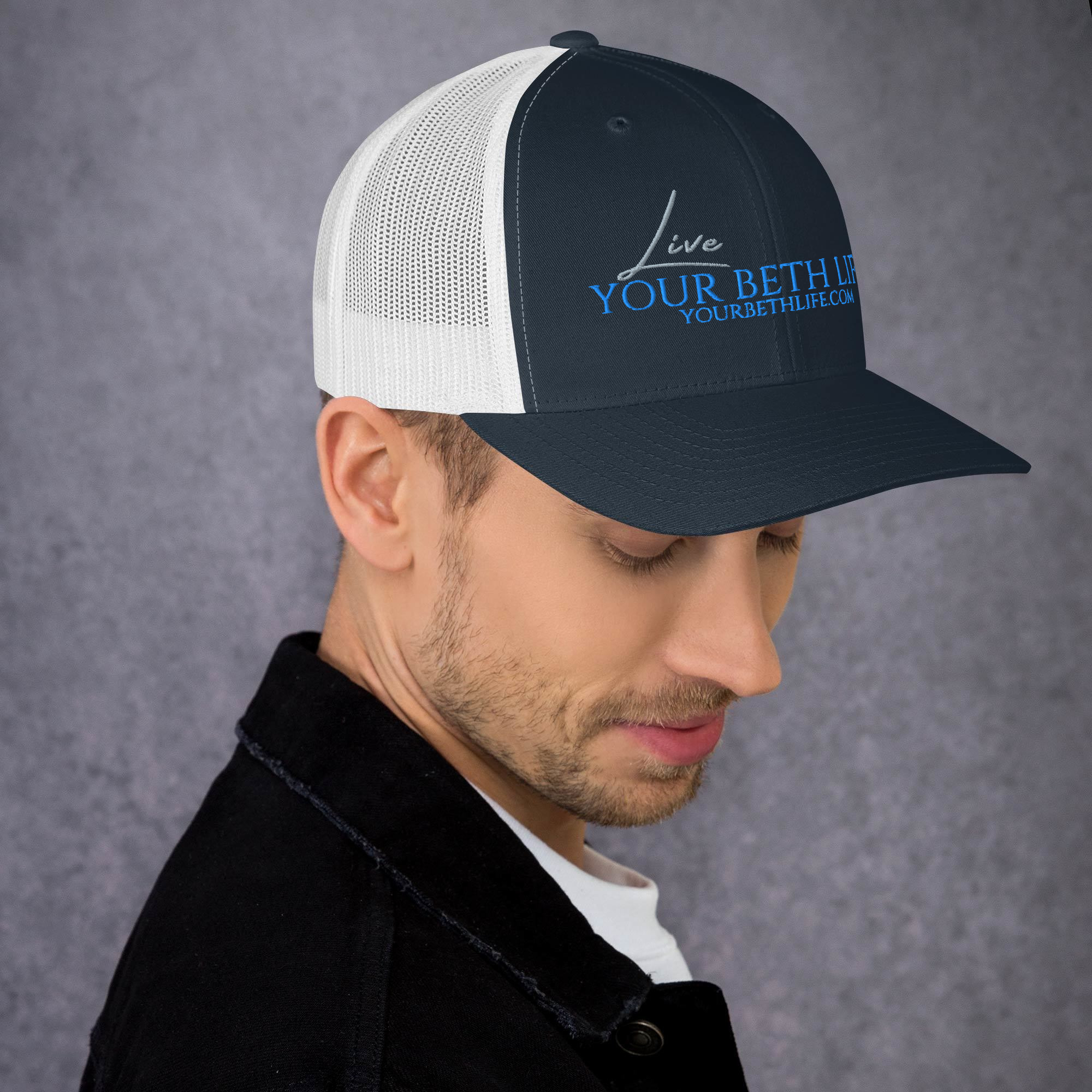 live your beth life embroidery trucker cap live your beth life embroidery trucker cap
