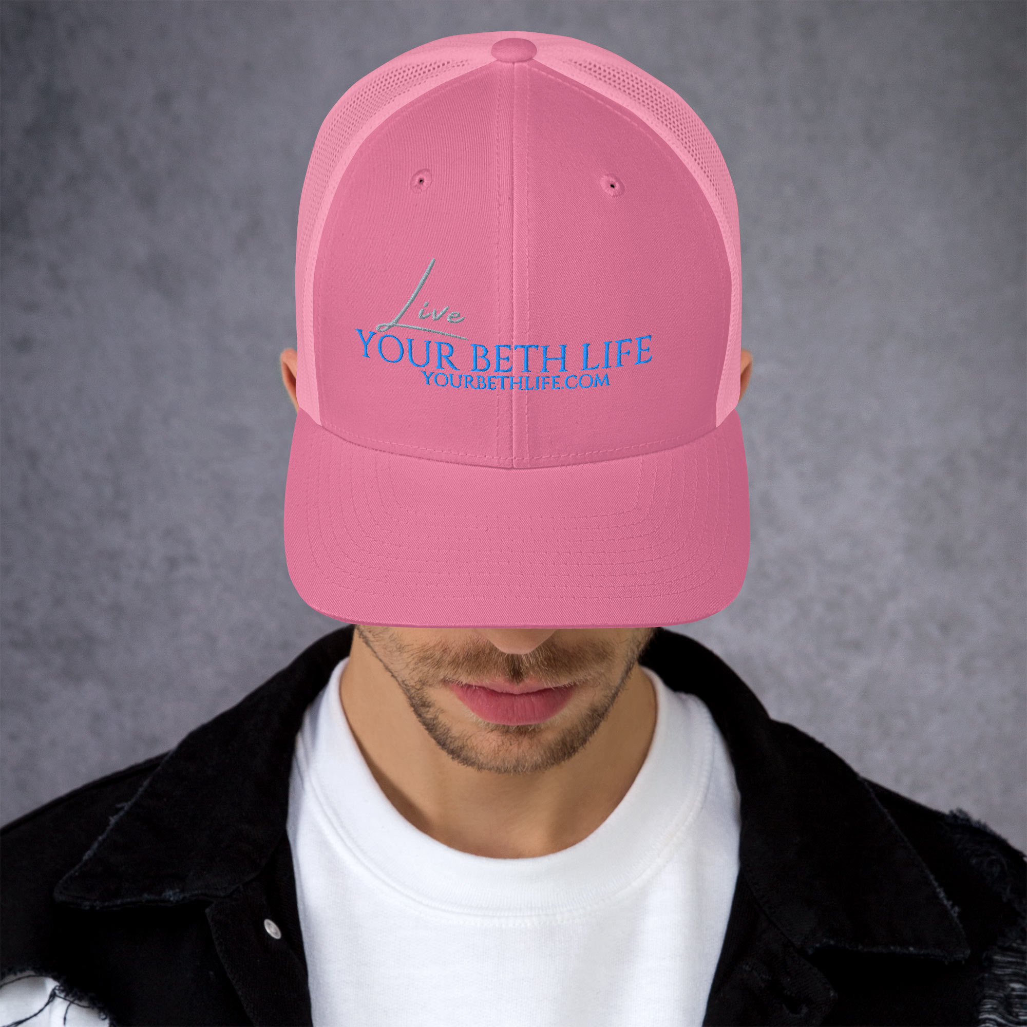 live your beth life embroidery trucker cap live your beth life embroidery trucker cap