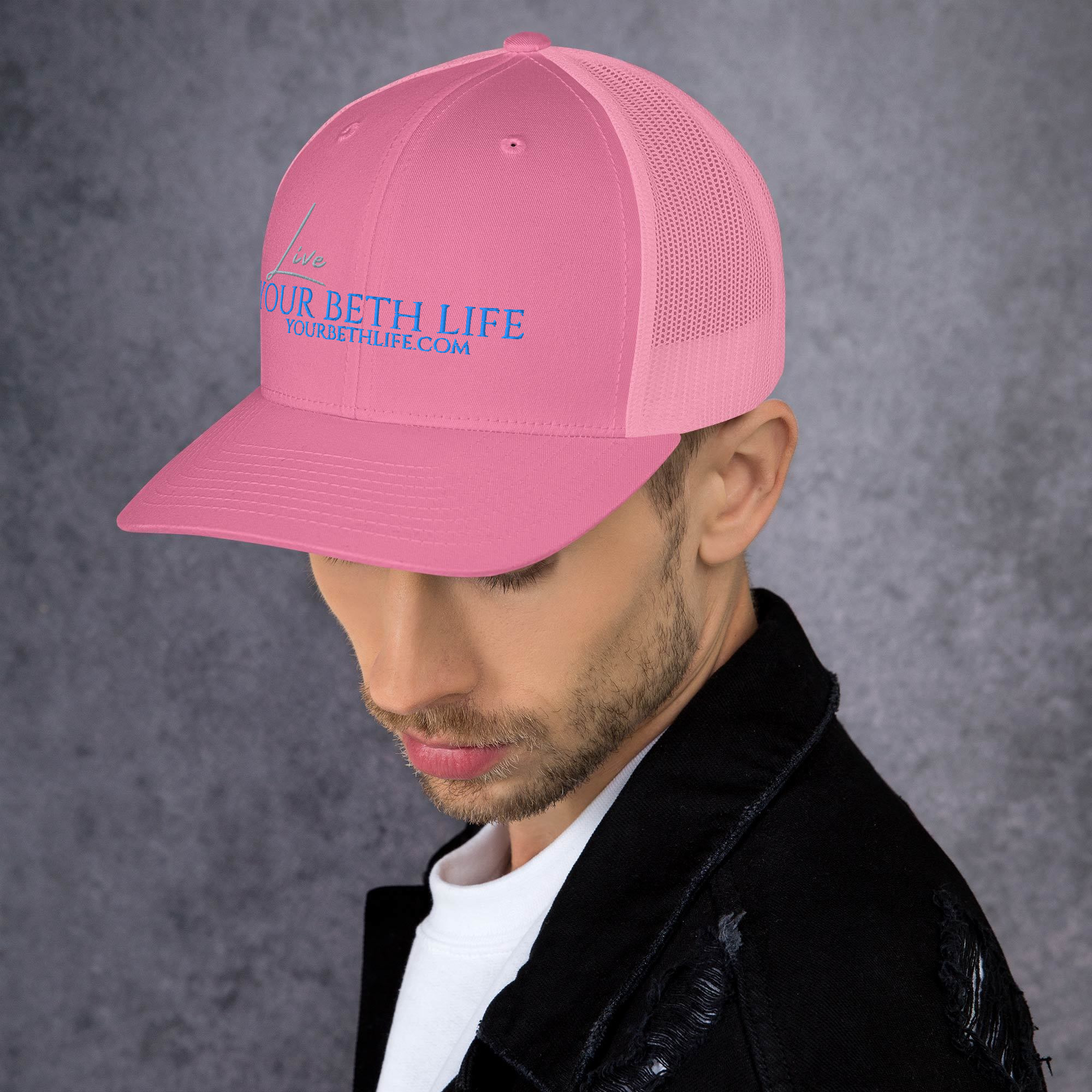 live your beth life embroidery trucker cap live your beth life embroidery trucker cap
