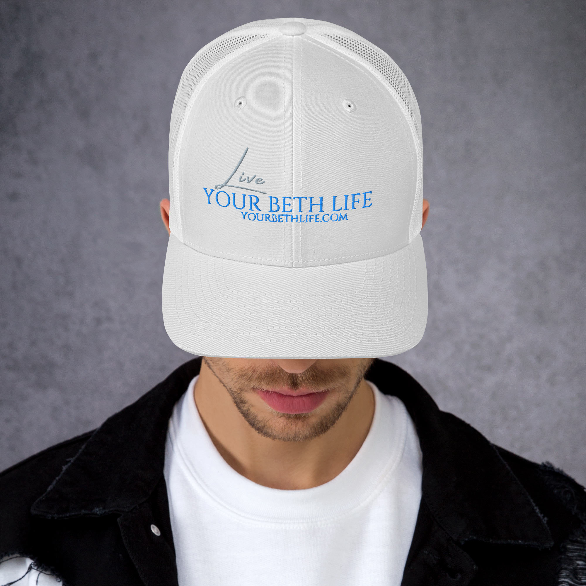 live your beth life embroidery trucker cap live your beth life embroidery trucker cap