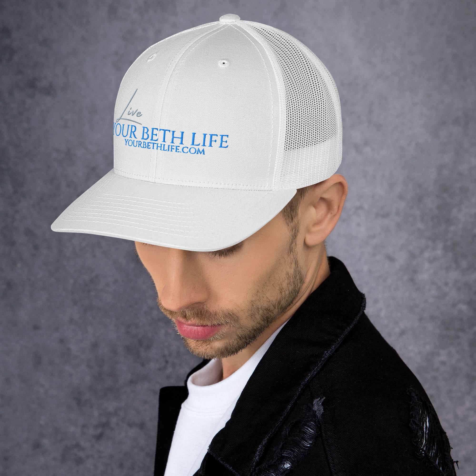 live your beth life embroidery trucker cap live your beth life embroidery trucker cap