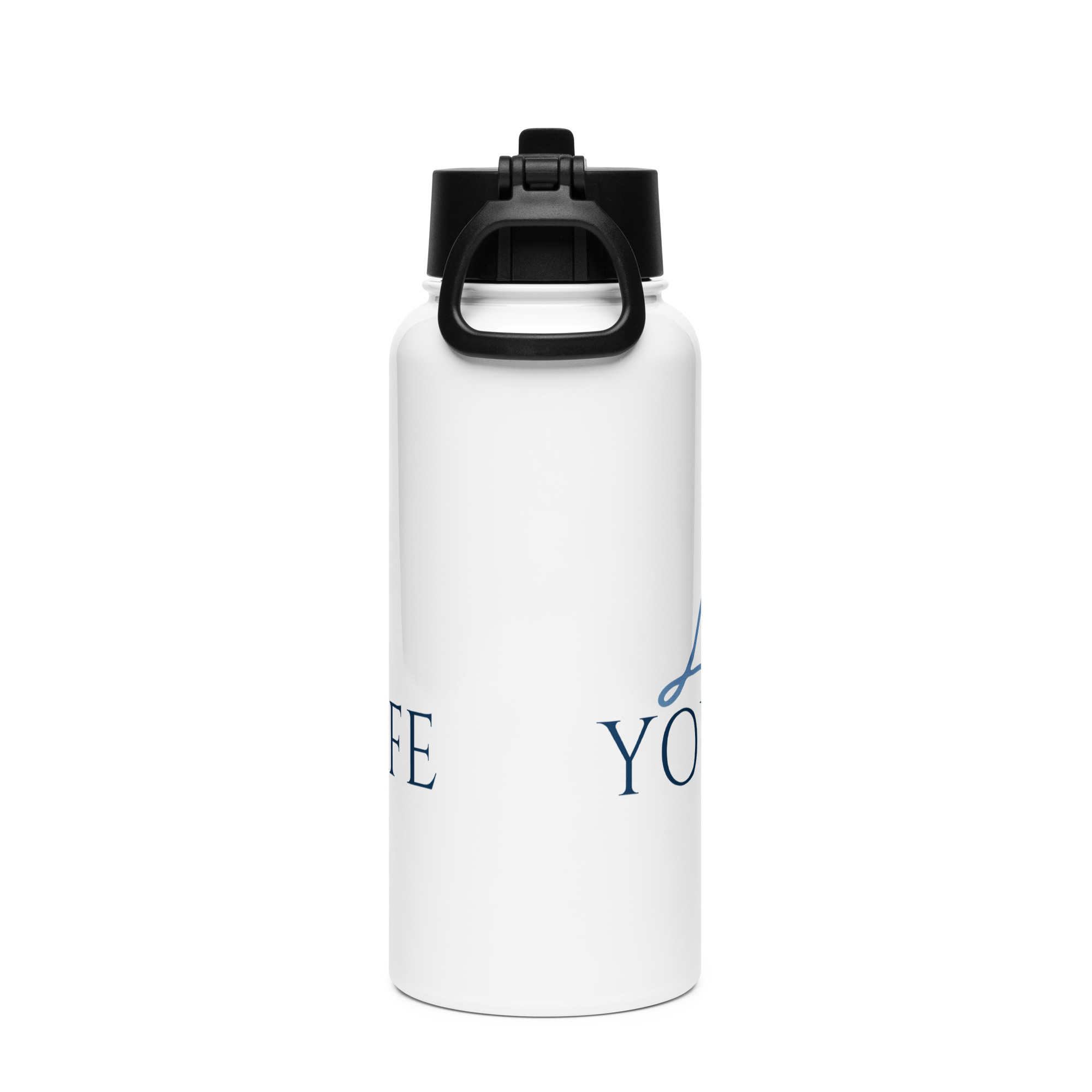 live your beth life stainless steel water bottle with a straw lid