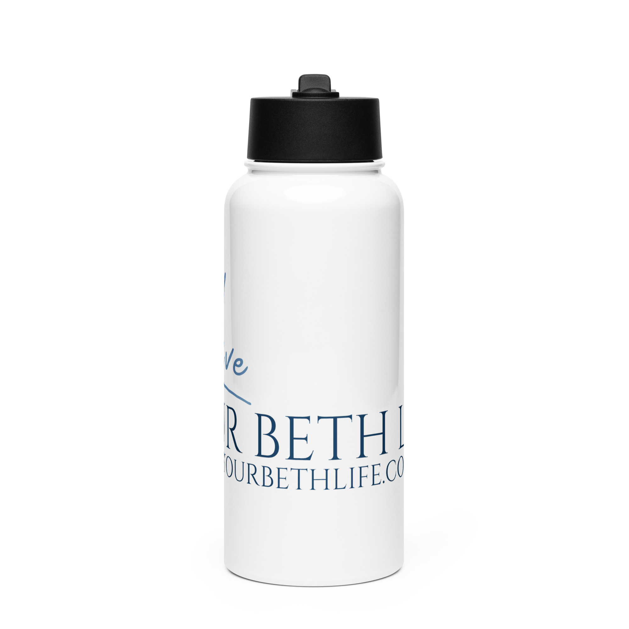 live your beth life stainless steel water bottle with a straw lid live your beth life stainless steel water bottle with a straw lid