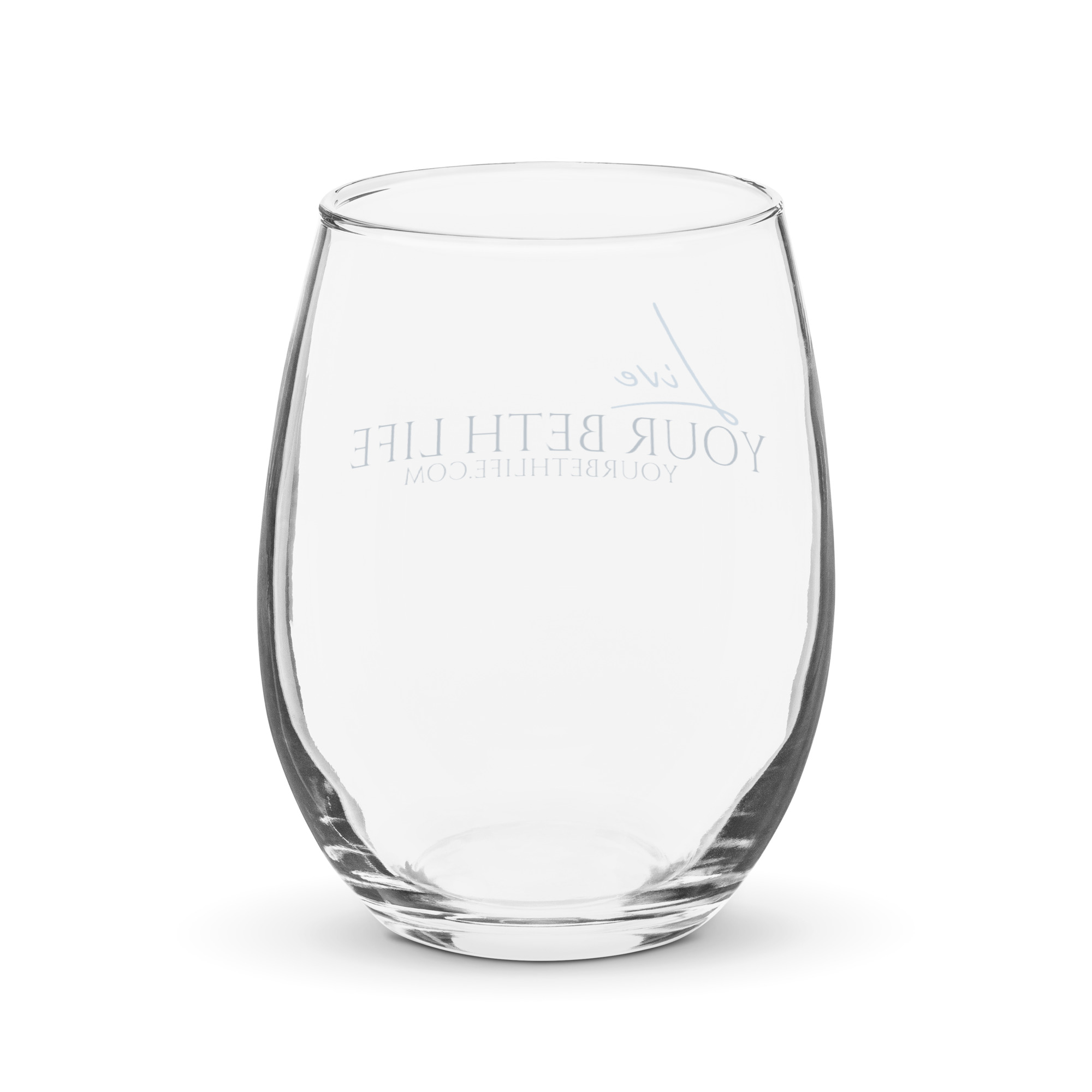 live your beth life stemless wine glass live your beth life stemless wine glass