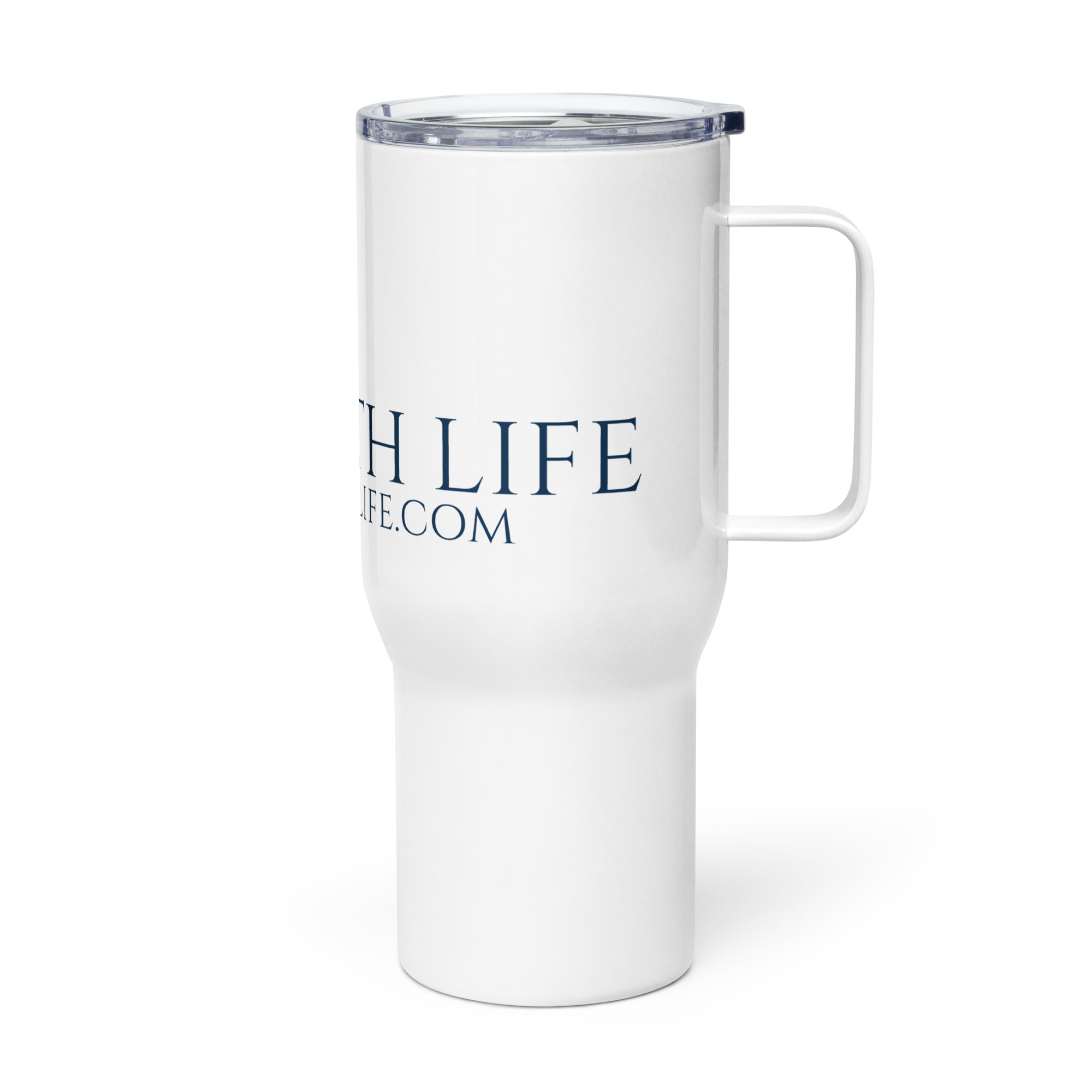 live your beth life travel mug with a handle live your beth life travel mug with a handle