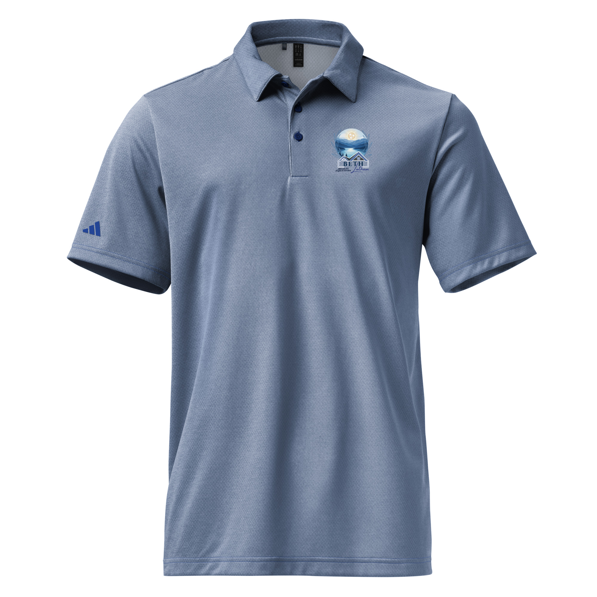 beth latham, realtor adidas space dyed polo