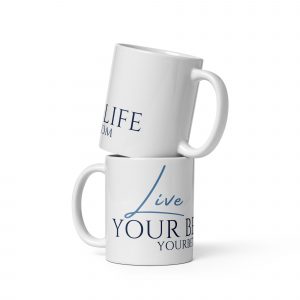 live your beth life white glossy mug