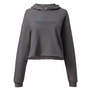 live your beth life crop hoodie